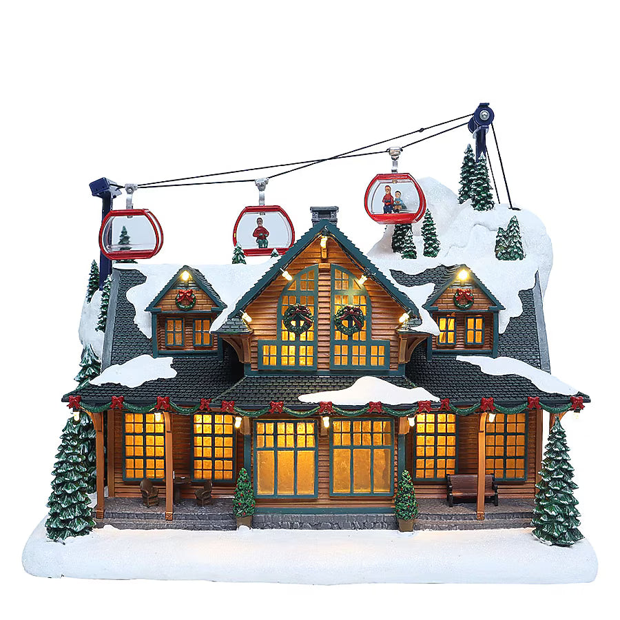 Carole Towne Emmit Point Ski Park Lighted Musical Christmas Village