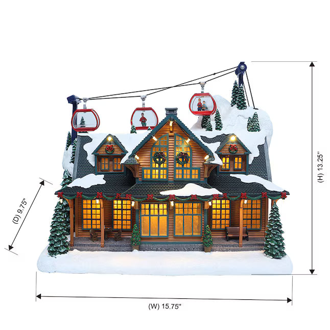 Carole Towne Emmit Point Ski Park Lighted Musical Christmas Village