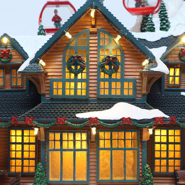 Carole Towne Emmit Point Ski Park Lighted Musical Christmas Village