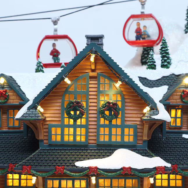 Carole Towne Emmit Point Ski Park Lighted Musical Christmas Village