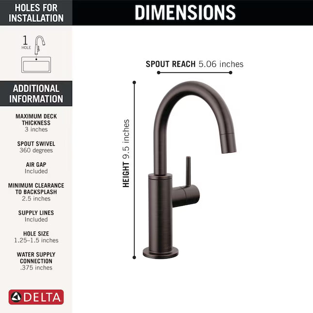 Delta Gold Champagne Bronze Deck-mount Cold Water Dispenser